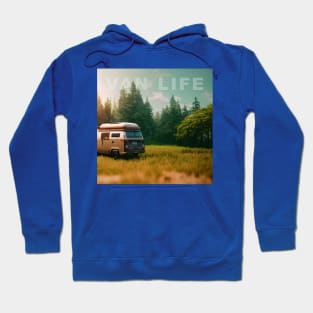 Van Life Camper RV Outdoors in Nature Hoodie